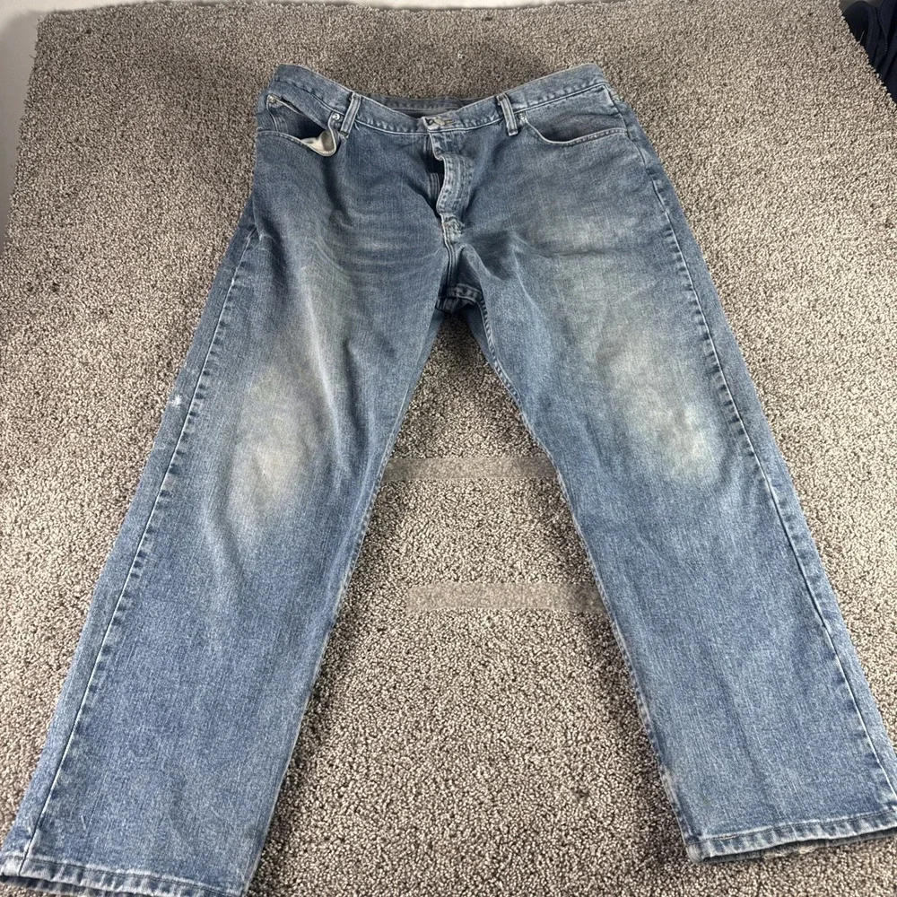 Wrangler Men's Distressed Jeans‎ Denim 42x30 Relaxed Fit